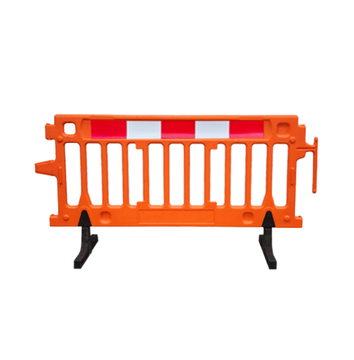 6.5 FT Plastic Crowd Control Barriers | Orange Crowd Pro Reflective