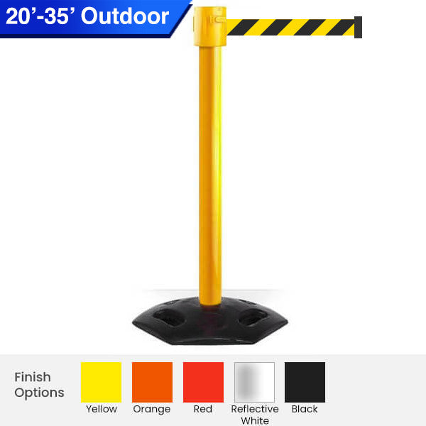 Safety Retractable Belt Barrier | Weather Master 20 / 25 / 30 / 35 Ft Belts