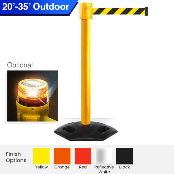 Safety Retractable Belt Barrier | Weather Master 20 / 25 / 30 / 35 Ft Belts