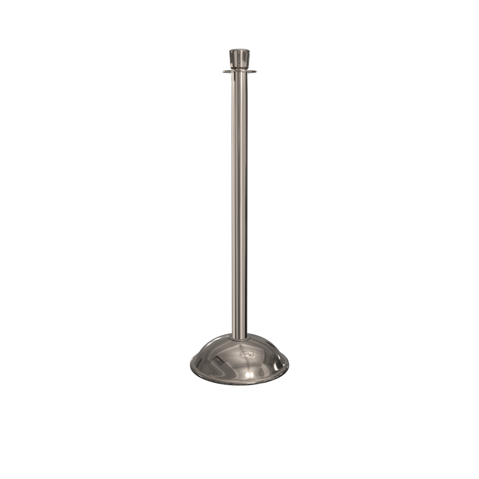 Pewter Nickel Elegance Crown Top Stanchion Dome Base