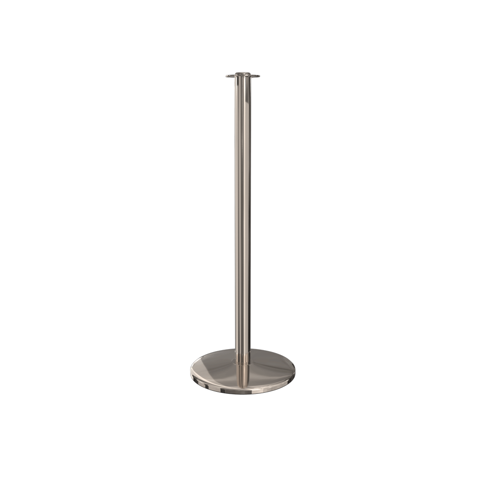 Pewter Nickel Elegance Flat Top Stanchion with Flat Base