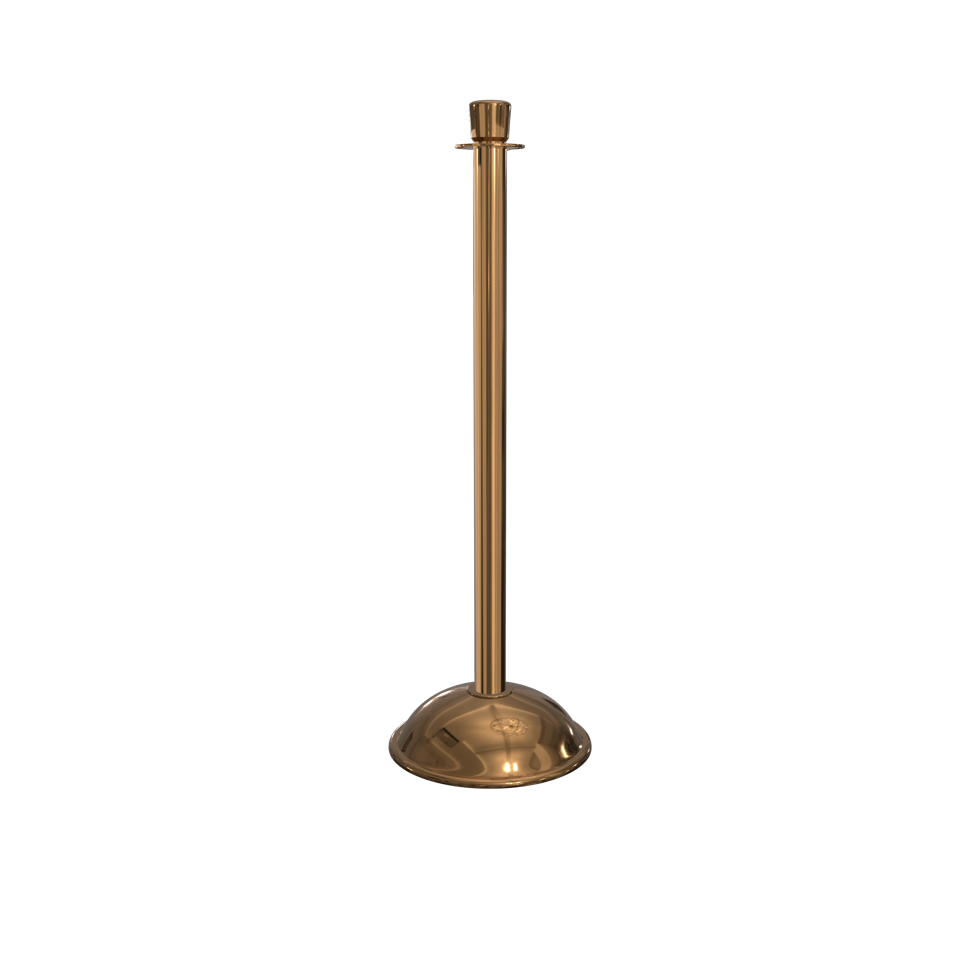 Polished Brass Elegance Crown Top Stanchion Dome Base