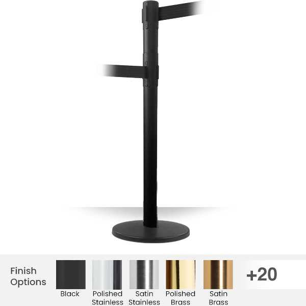 Pro Lane Closure Retractable Belt Barrier Stanchion 11 / 13 Foot Belts Stanchions Epic Crowd Control