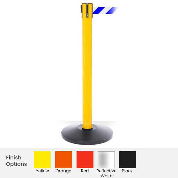 Pro Safety Retractable Belt Barrier | 16 Foot Belt Stanchion Posts Retractable Belt Barriers Epic Crowd Control