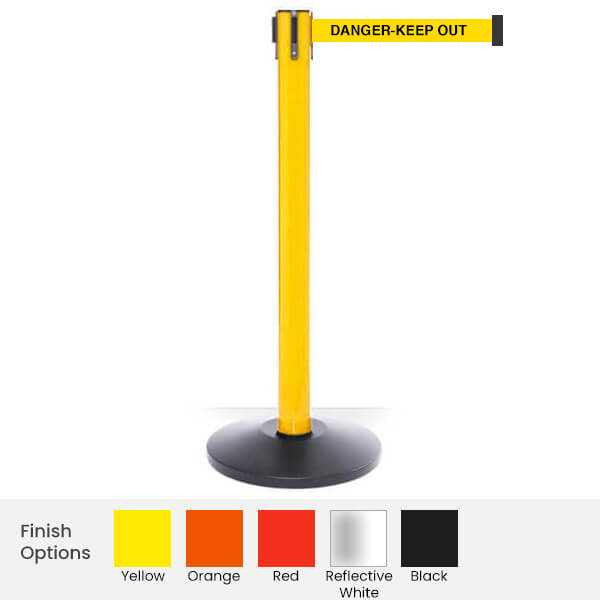 Pro Safety Retractable Belt Barrier | 16 Foot Belt Stanchion Posts Retractable Belt Barriers Epic Crowd Control