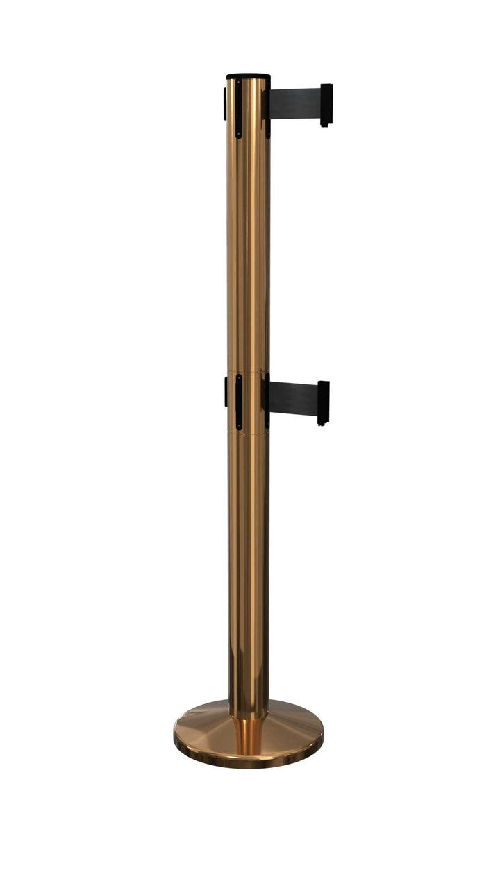 Pro Twin Retractable Belt Stanchions 11 / 13 Foot Belt ADA Stanchion Stanchions Epic Crowd Control