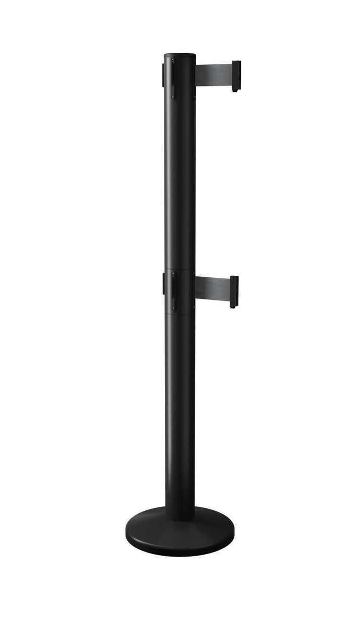 Pro Twin Retractable Belt Stanchions 11 / 13 Foot Belt ADA Stanchion Stanchions Epic Crowd Control