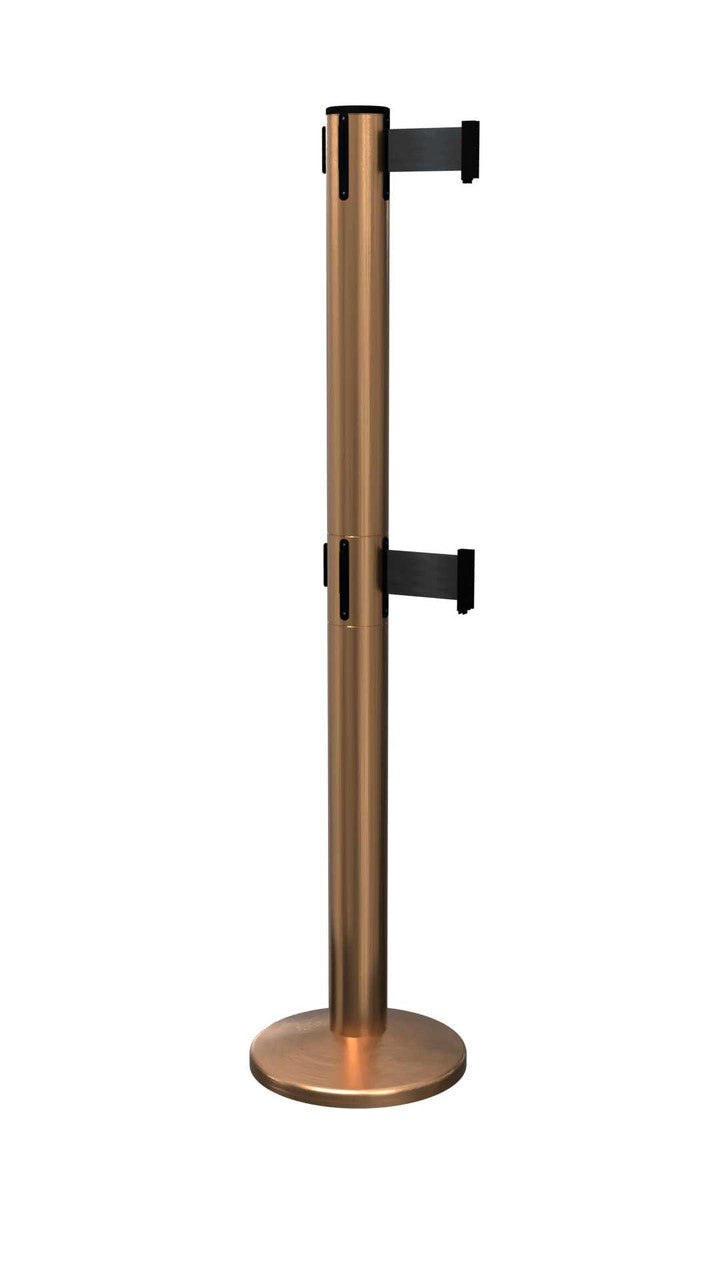Pro Twin Retractable Belt Stanchions 11 / 13 Foot Belt ADA Stanchion Stanchions Epic Crowd Control