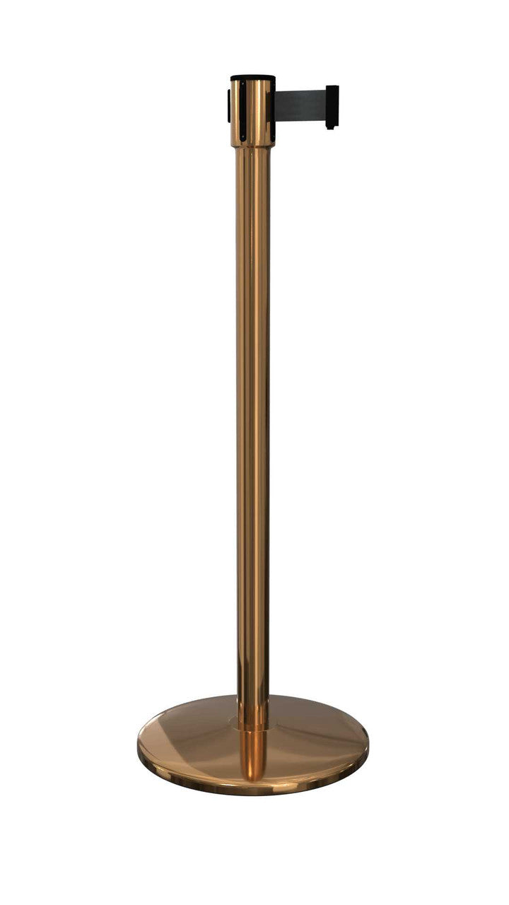 Queue Pro Stanchion Slim Line 200 Polished Brass