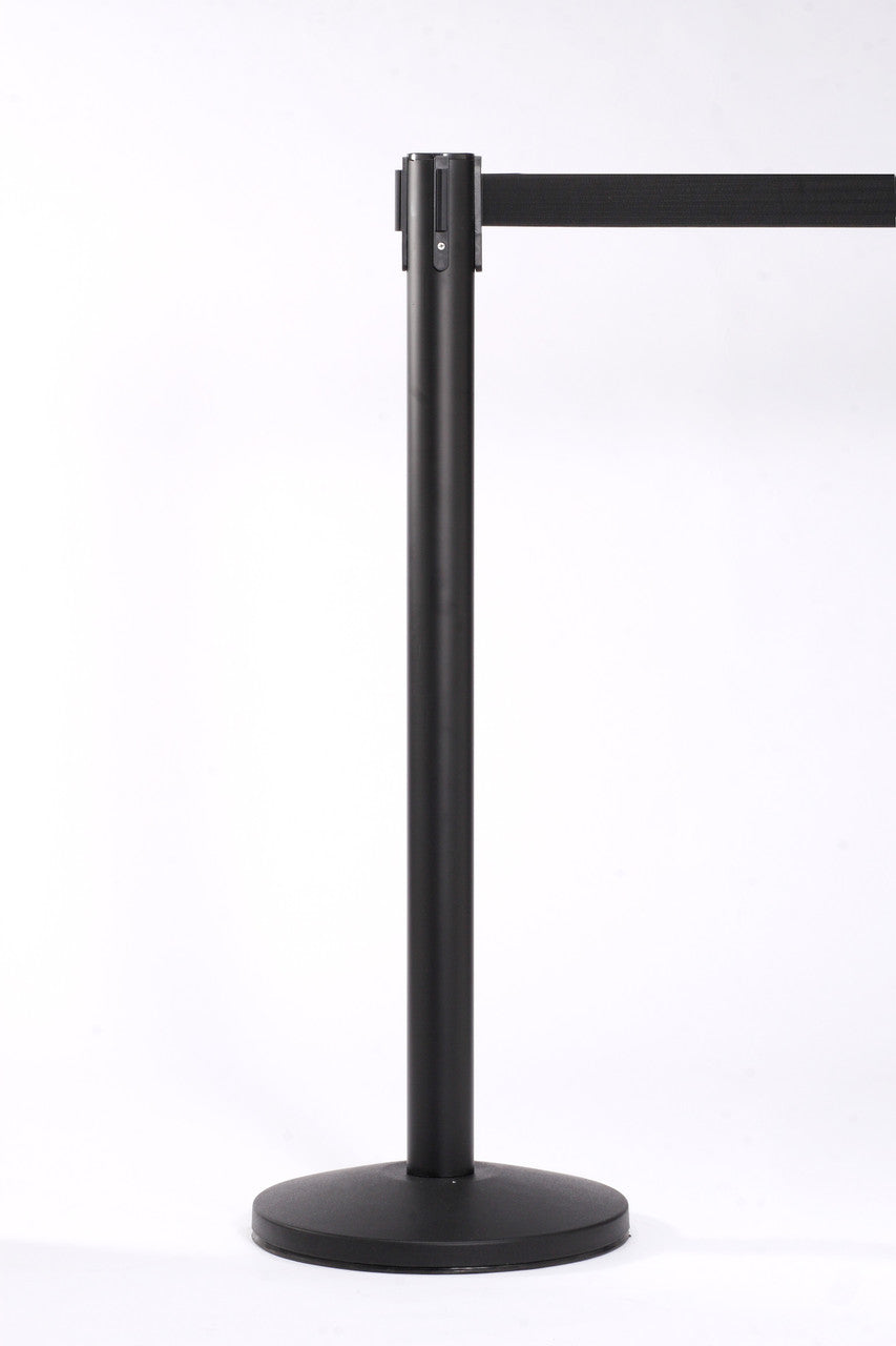 21 Pack & Cart | Black Retractable Belt Barrier Stanchions