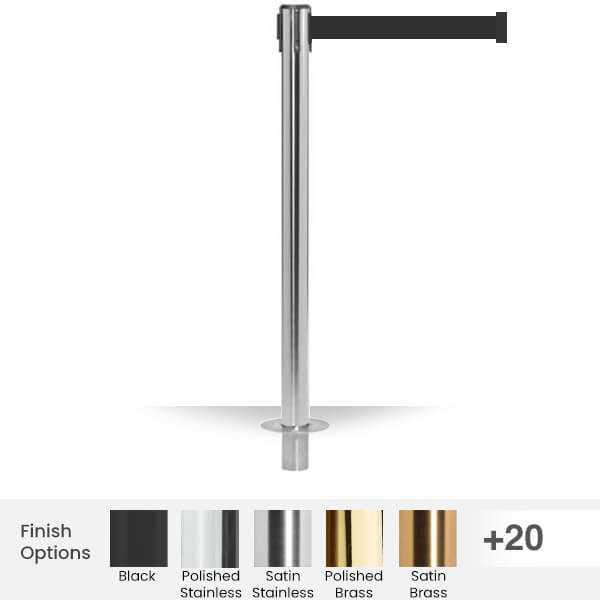 QueuePro 250 Removable Belt Stanchion 11 Ft Retractable Belt | Removable Crowd Control Post Stanchions Epic Crowd Control