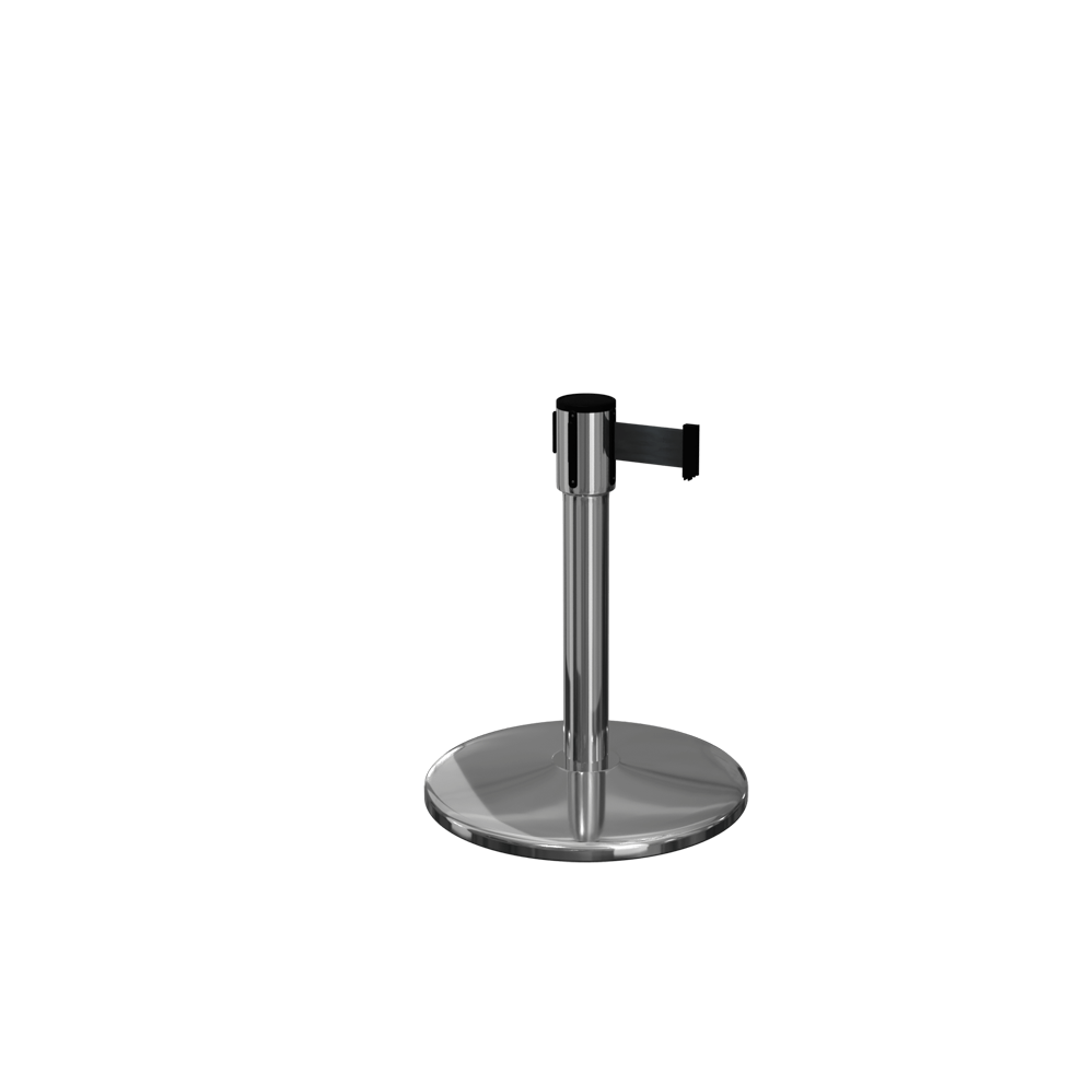 Queue Pro 200 Mini Retractable Stanchion 11 Ft Belt | Polished Stainless Post
