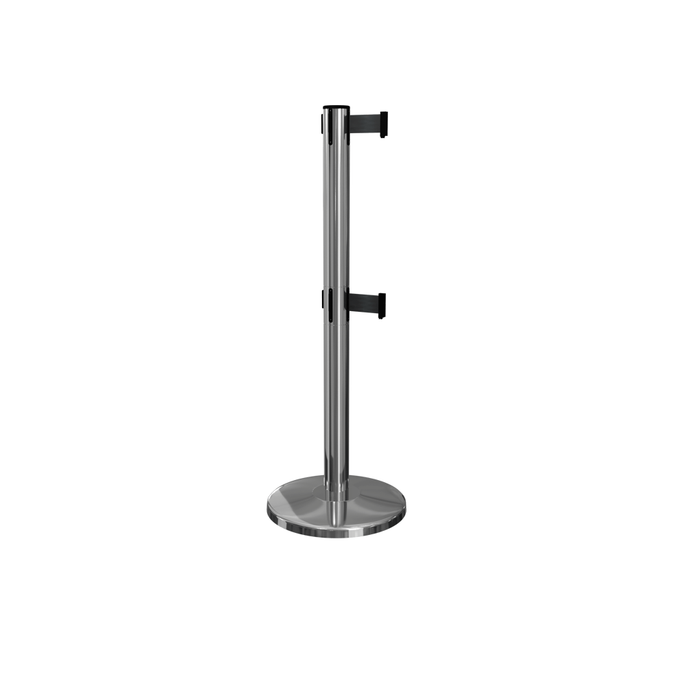 ADA Twin Stanchion with 11 foot belts Polished Stainless