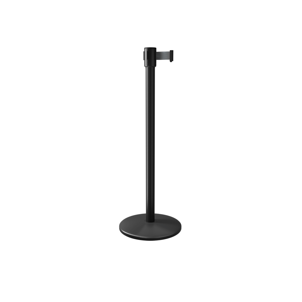 Black Queue Pro 200 Retractable Stanchion