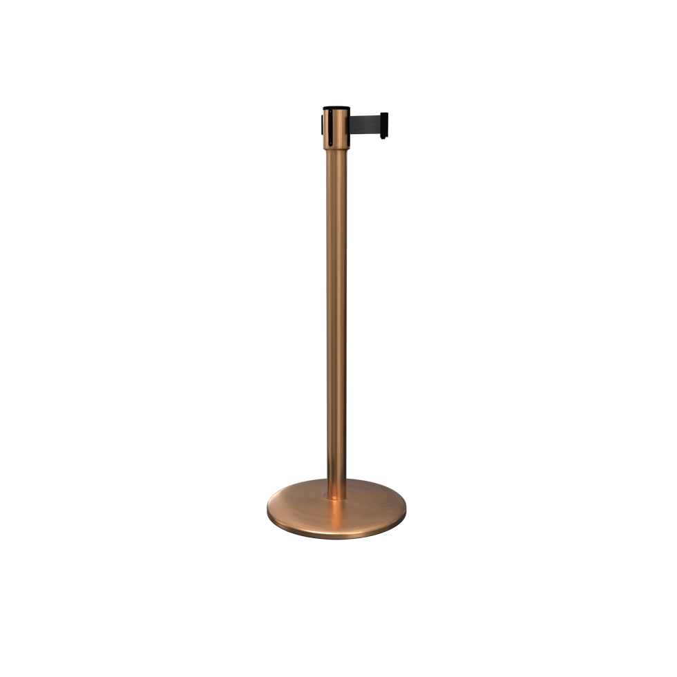 Satin Brass Queue Pro 200 Retractable Stanchion