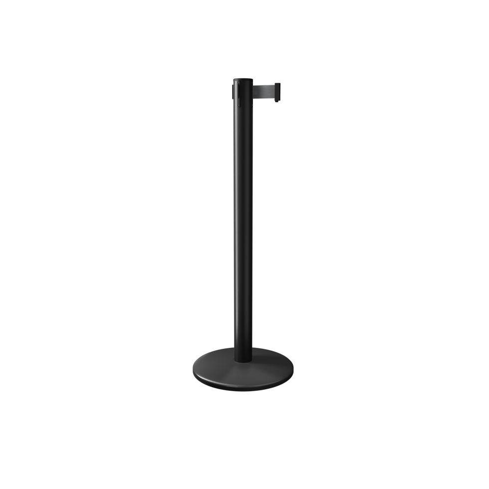 Queue Pro 250 Retractable Stanchion Black