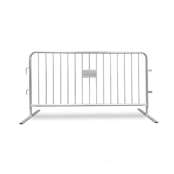 Rental Heavy Duty 7 Ft Steel Crowd Control Barricades with Flat Bases Crowd Control Rentals Epic Crowd Control