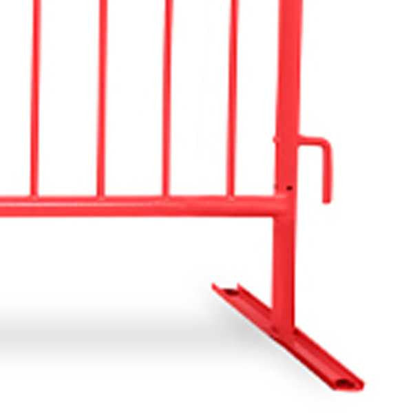 Replacement Flat Base - 1.5" Diameter Frame Red Powder Coat Replacement Bases Epic Crowd Control