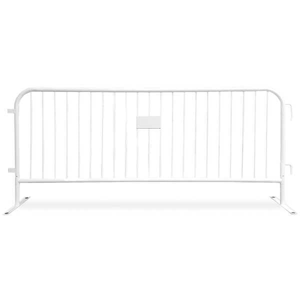 Replacement Flat Base - 1.5" Diameter Frame White Powder Coat Replacement Bases Epic Crowd Control