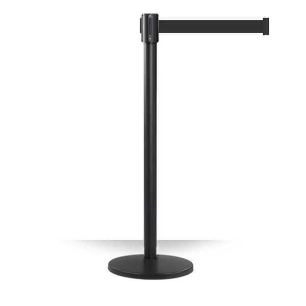 Queue Master Black Retractable Stanchion