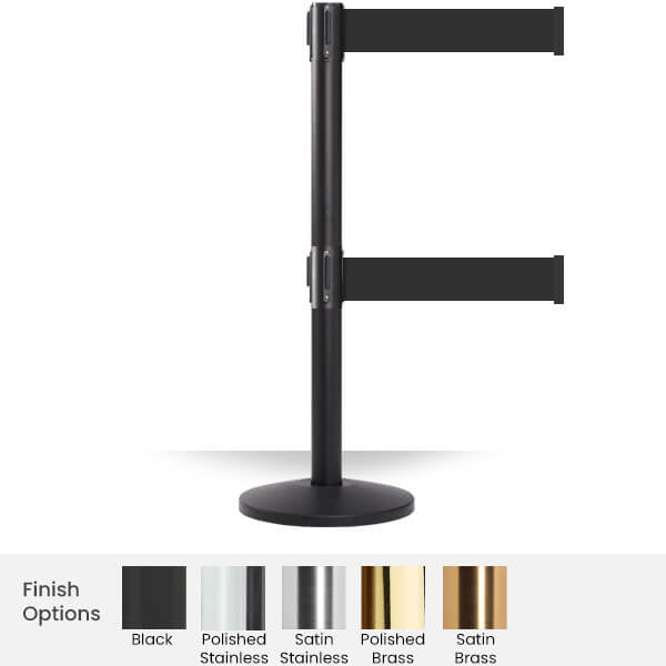 3 Inch Wide Twin Belt Stanchion