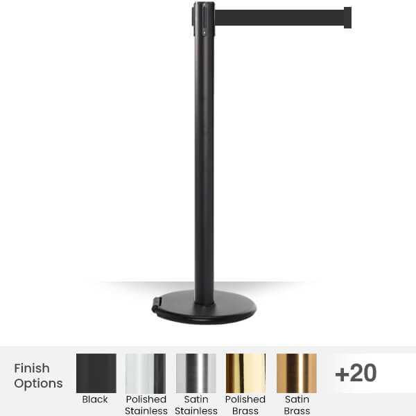 Roller Pro Retractable Belt Barrier Stanchion 11 / 13 Foot Belt Posts Retractable Belt Barriers Epic Crowd Control