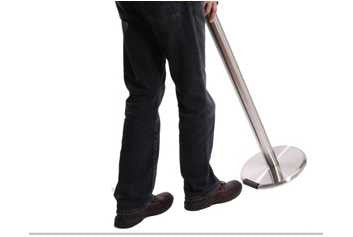 Roller Pro Retractable Belt Barrier Stanchion 11 / 13 Foot Belt Posts Retractable Belt Barriers Epic Crowd Control