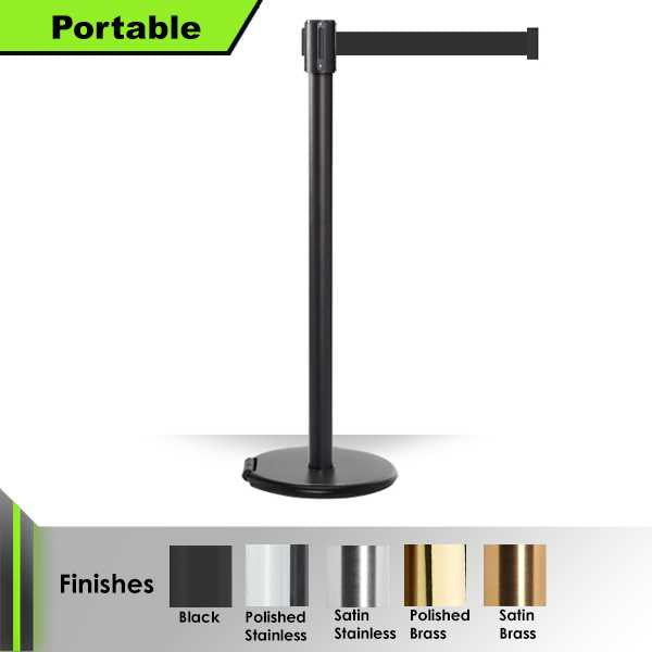 Roller Pro Retractable Belt Barrier Stanchion 11 / 13 Foot | Slim Line Post Pro Retractable Belt Barriers Epic Crowd Control