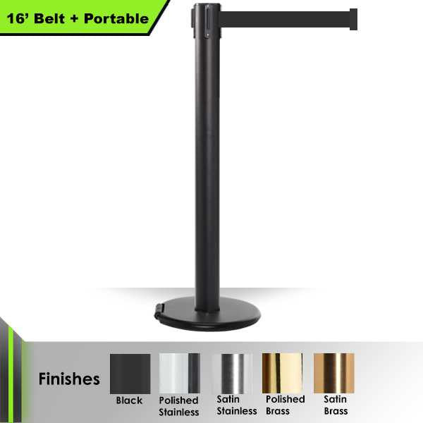 Roller Pro Retractable Belt Barrier Stanchions | 16 Foot Belt Posts Pro Retractable Belt Barriers Epic Crowd Control