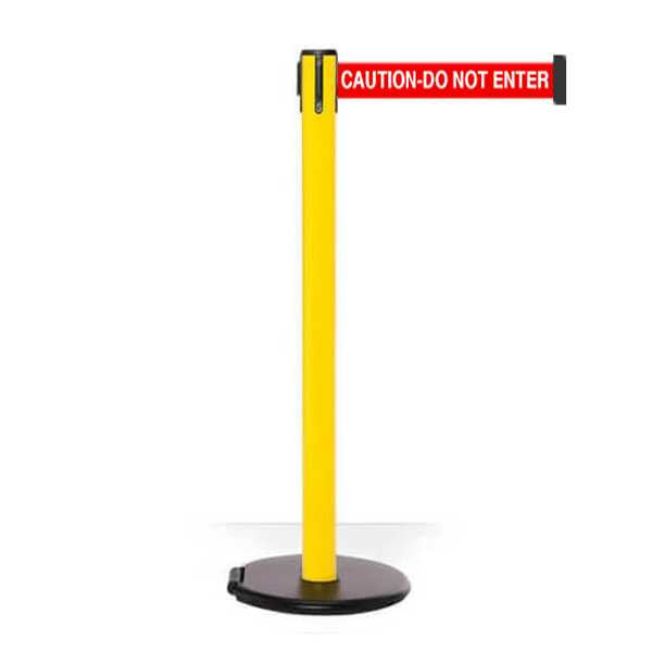 Roller Pro Safety Retractable Belt Barrier | 3" Wide Belt | 11 Foot Belt Posts Retractable Belt Barriers Epic Crowd Control