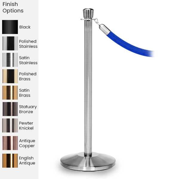 Constarints Rope Rope Master Crown Top Stanchion | Flat Base | Epic Crowd Control
