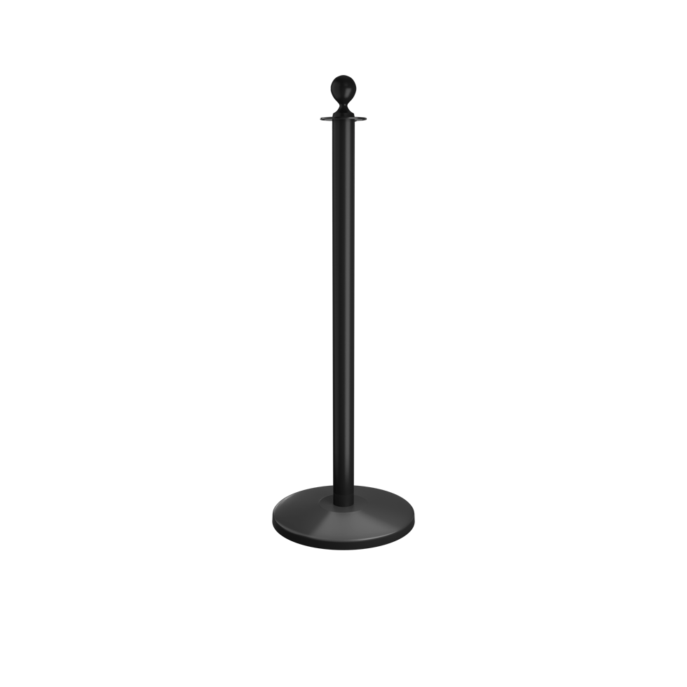 Rope Master Ball Top Rope Barrier Stanchion Post with Flat Base