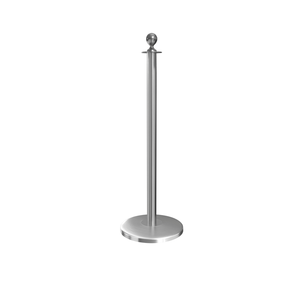 Rope Master Ball Top Rope Barrier Stanchion Post with Flat Base