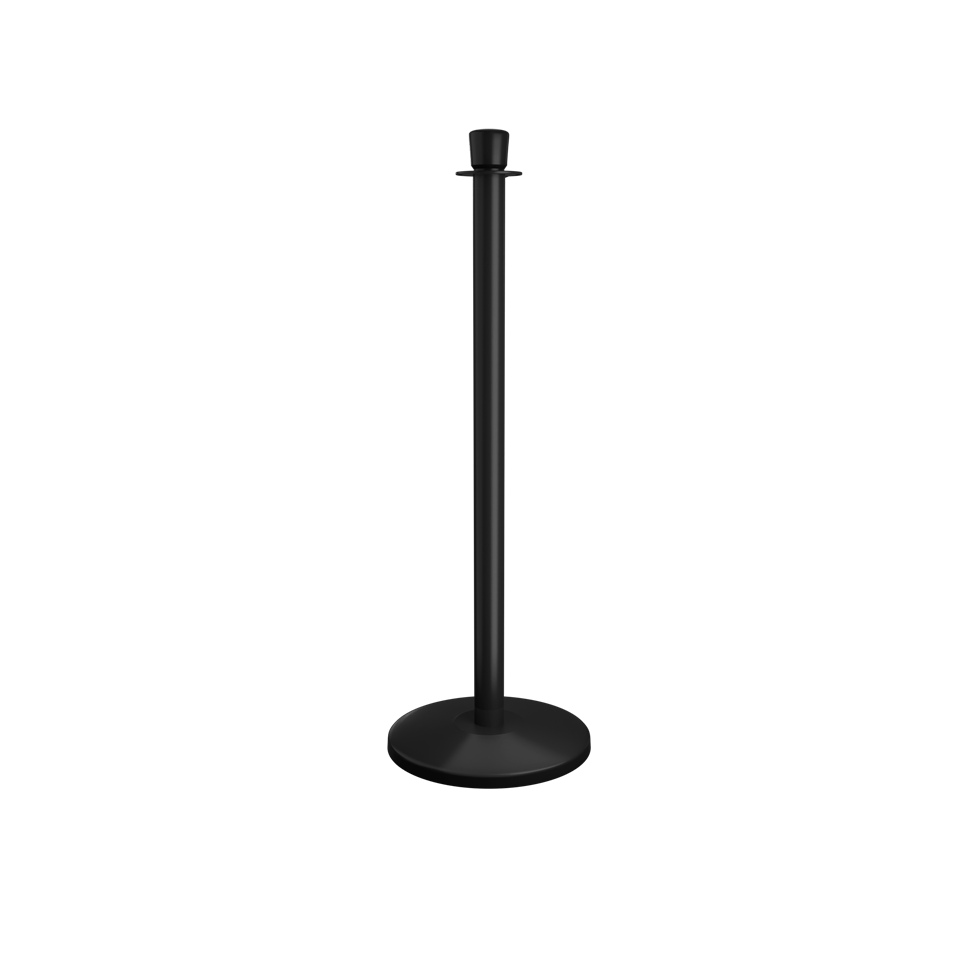 Black Crown Top Rope Master Stanchion Flat Base
