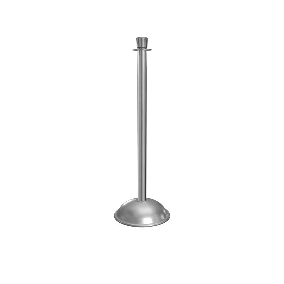 Satin Stainless Crown Top Rope Master Stanchion Dome Base