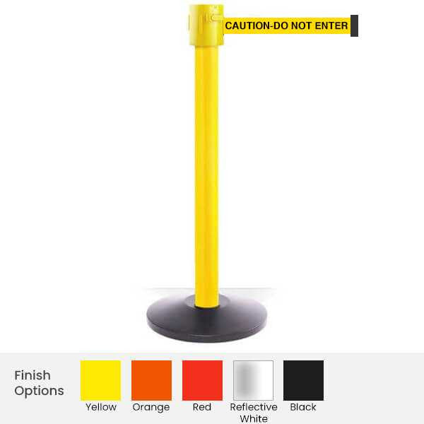 Safety Pro Retractable Belt Barrier Stanchions 20 / 25 / 30 / 35 Belts Retractable Belt Barriers Epic Crowd Control