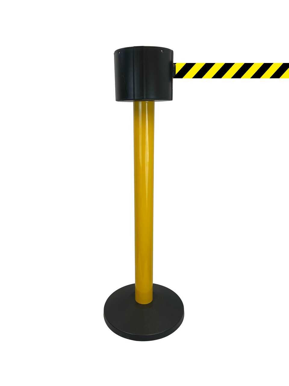Safety Pro Retractable Belt Barrier Stanchions 75' Belts Retractable Belt Barriers Epic Crowd Control