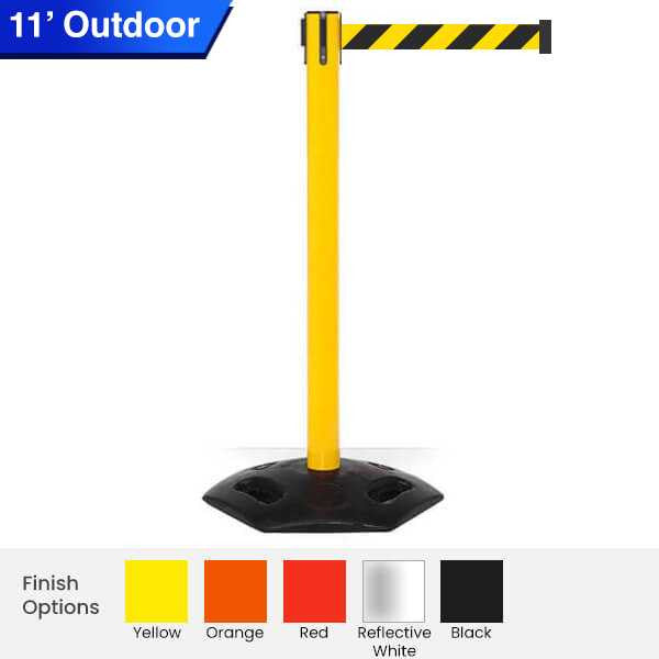 Safety Retractable Barrier Stanchion 7-13 Foot Belts Retractable Belt Barriers Epic Crowd Control