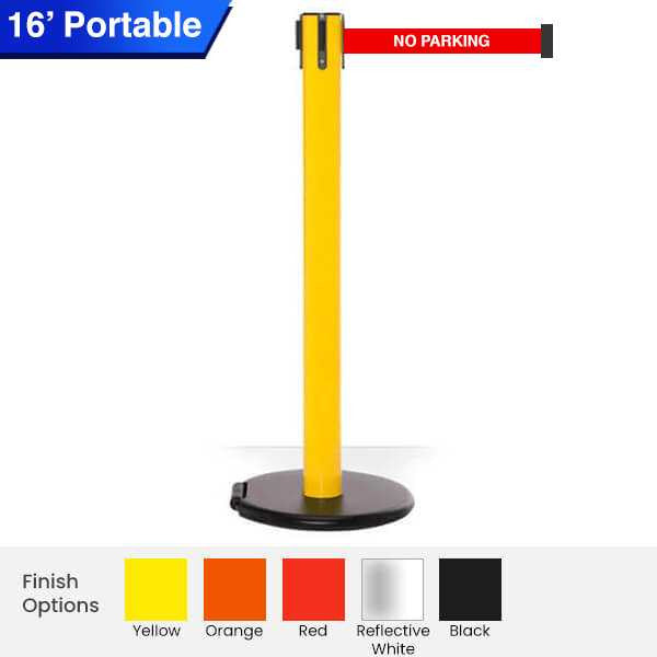 Safety Retractable Belt Barrier | Roller Safety Pro 16 Ft Stanchion Belts Retractable Belt Barriers Epic Crowd Control