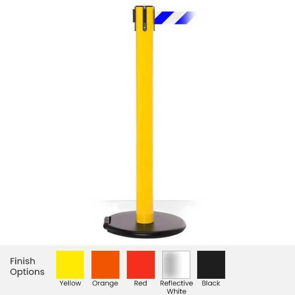 Safety Retractable Belt Barrier | Roller Safety Pro 16 Ft Stanchion Belts Retractable Belt Barriers Epic Crowd Control