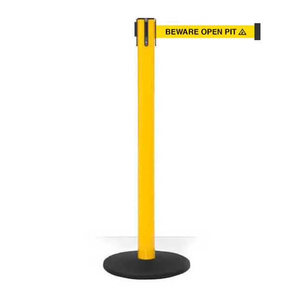 Safety Retractable Belt Barrier | Safety Pro 11 / 13 Ft Stanchion Belts Retractable Belt Barriers Epic Crowd Control