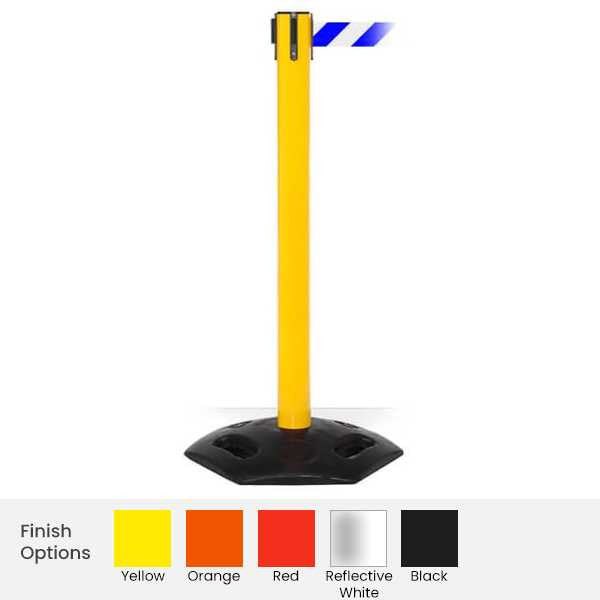 Safety Retractable Belt Barrier Stanchions - 16 Foot Belt | Weather Master Retractable Belt Barriers Epic Crowd Control