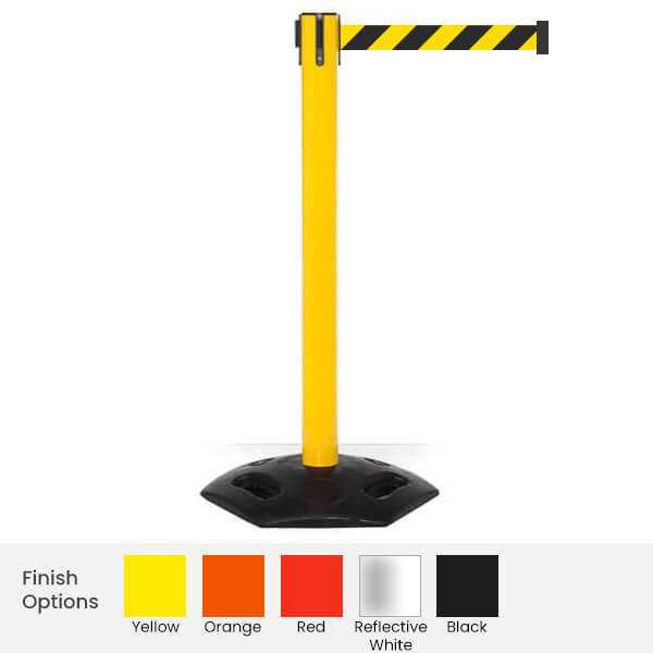 Safety Retractable Belt Barrier Stanchions - 16 Foot Belt | Weather Master Retractable Belt Barriers Epic Crowd Control