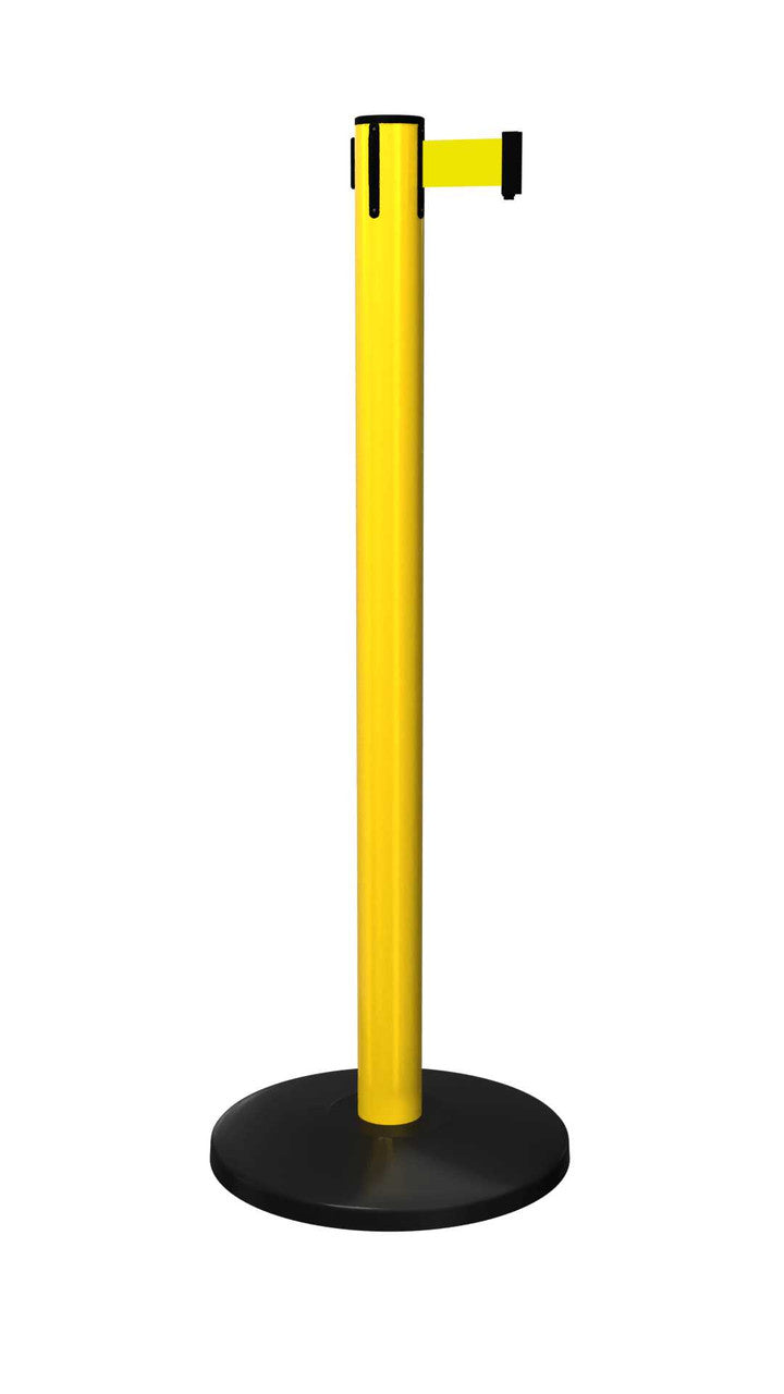 Safety Retractable Belt Barriers | 8.5 or 11 Foot Belt Stanchion Posts Retractable Belt Barriers Epic Crowd Control