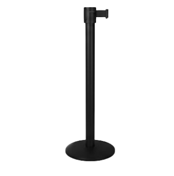 Black Safety Pro Stanchion 335 Safety Retractable Barrier | 30 Feet