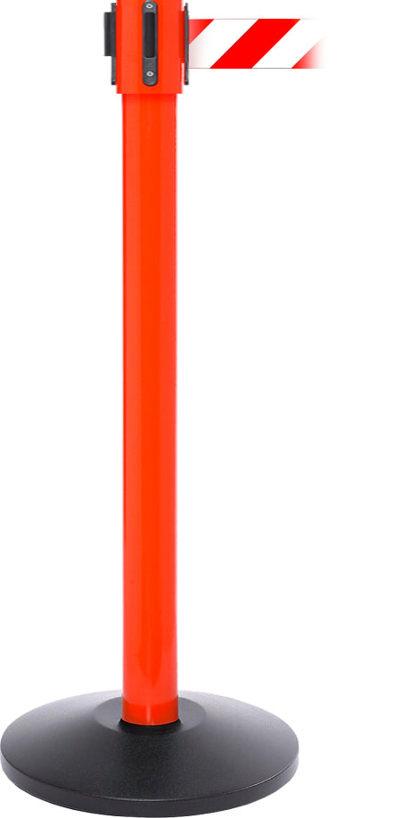 Red Safety Pro Stanchion 335 Safety Retractable Barrier | 20 Feet