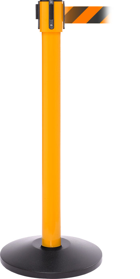 Orange Safety Pro Stanchion 335 Safety Retractable Barrier | 25 Feet