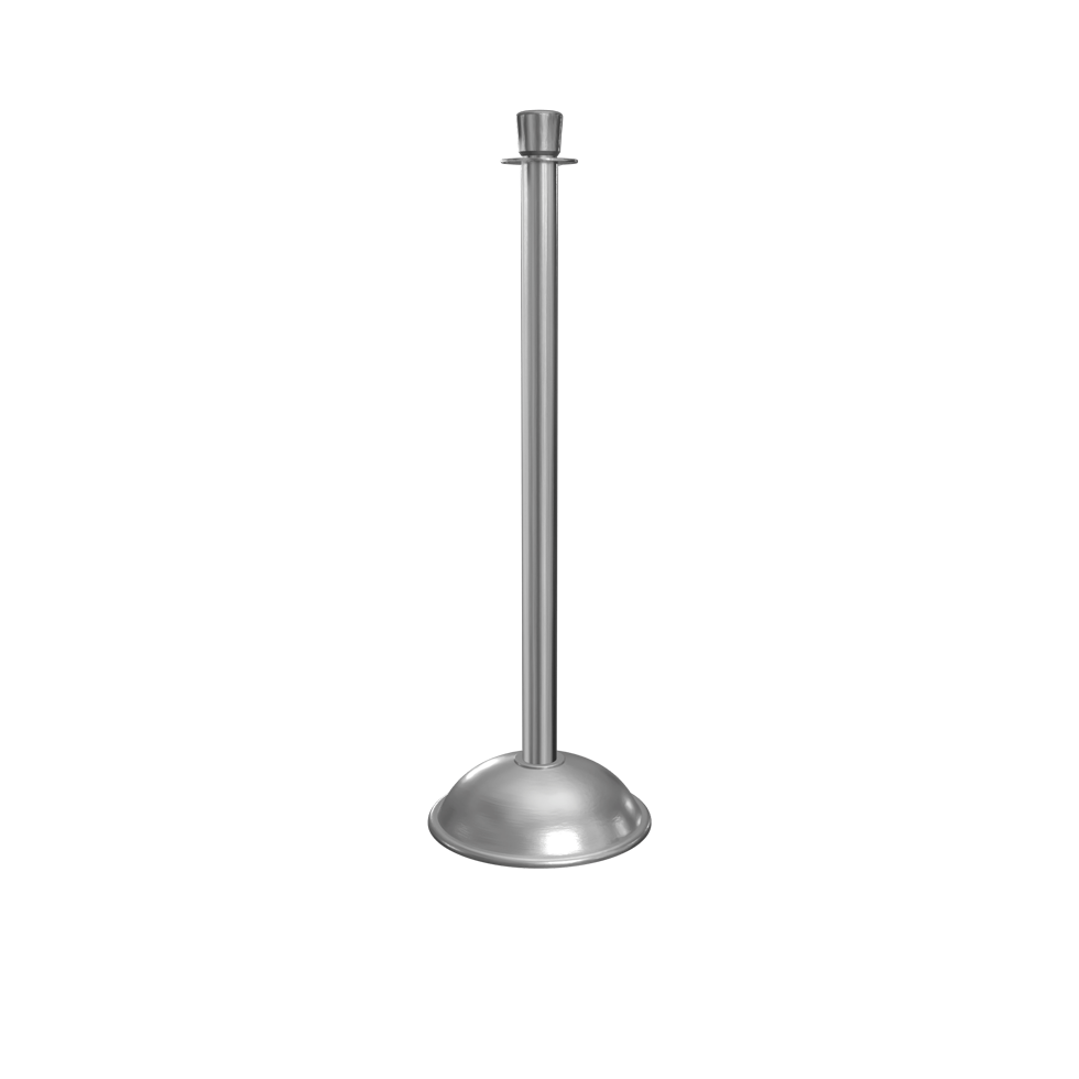 Satin Stainless Elegance Crown Top Stanchion Dome Base