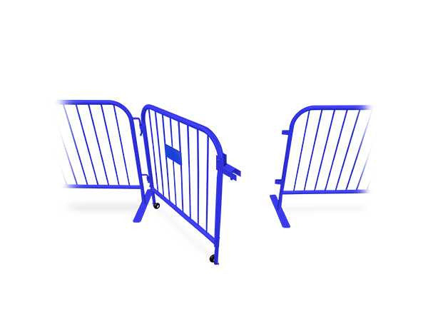 Small Swing Gate Steel Barricades Blue | Crowd Control Gates Steel Barricades Epic Crowd Control