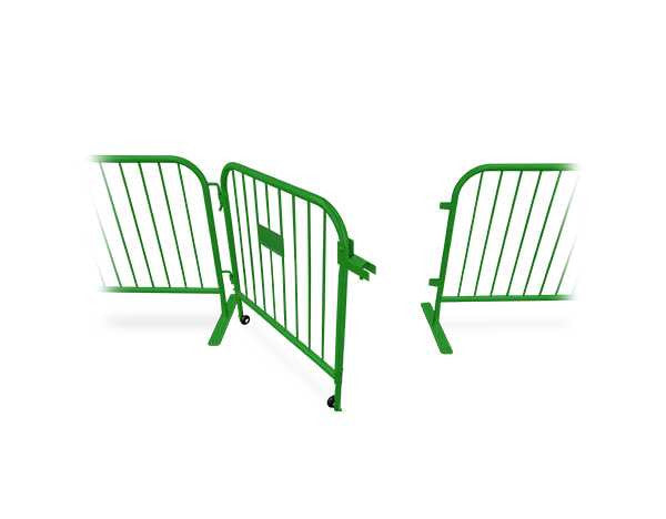 Small Swing Gate Steel Barricades Green | Crowd Control Gates Steel Barricades Epic Crowd Control